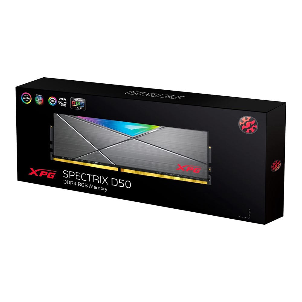 MEMÓRIA ADATA XPG SPECTRIX D50 RGB DDR4 8GB 3200MHZ DESKTOP (AX4U32008G16A-ST50)