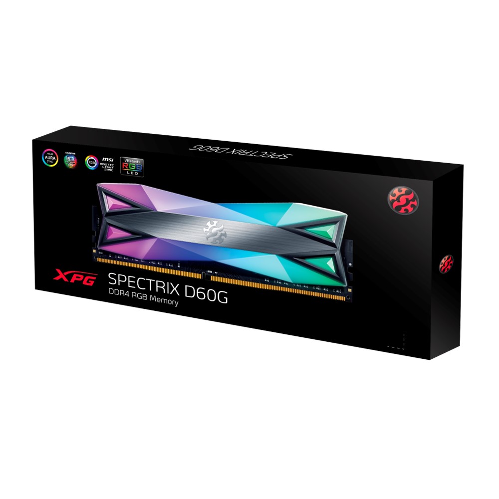 MEMÓRIA ADATA XPG GAMMIX D60 RGB DDR4 8GB 3200MHZ DESKTOP (AX4U32008G16A-ST60)