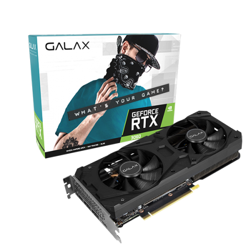 GPU GALAX RTX 3060 12GB GDDR6 192 BIT (1-CLICK OC) LHR PCI-E
